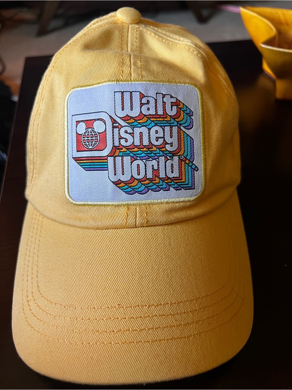 Disney Yellow Retro Walt Disney World Patch Kids Cap